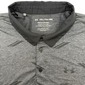 Under Armour Playoff Polo Men XXL Gray Heathered Short Sleeve Golf Shirt Stretch